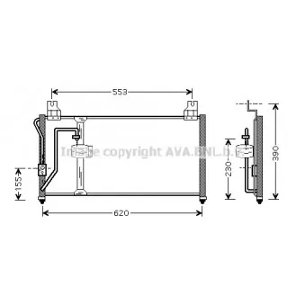 Condenseur, climatisation AVA QUALITY COOLING KA5027
