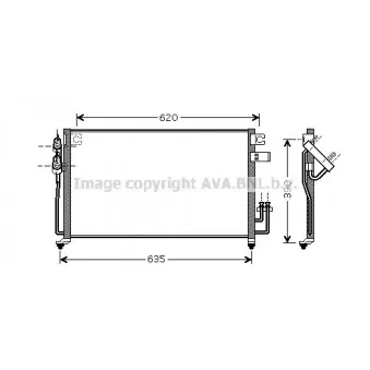 Condenseur, climatisation AVA QUALITY COOLING KA5061