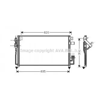 Condenseur, climatisation AVA QUALITY COOLING KA5061D