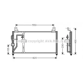Condenseur, climatisation AVA QUALITY COOLING KA5094