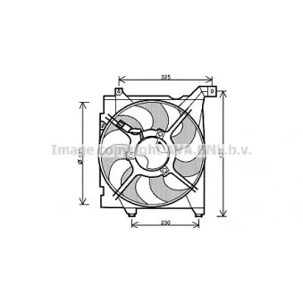 Ventilateur, refroidissement du moteur AVA QUALITY COOLING KA7517