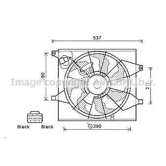 Ventilateur, refroidissement du moteur AVA QUALITY COOLING KA7524