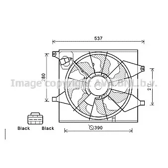 Ventilateur, refroidissement du moteur AVA QUALITY COOLING KA7525