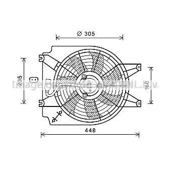 Ventilateur, refroidissement du moteur AVA QUALITY COOLING KA7532