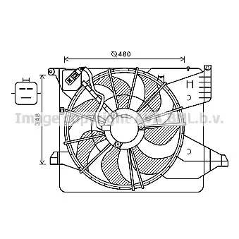 Ventilateur, refroidissement du moteur AVA QUALITY COOLING KA7539