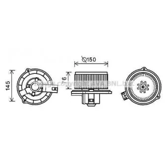 Moteur électrique, pulseur d'air habitacle AVA QUALITY COOLING KA8249