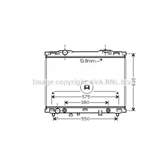 Radiateur, refroidissement du moteur AVA QUALITY COOLING OEM 253103E250