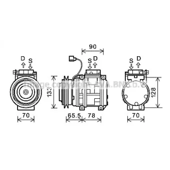 Compresseur, climatisation AVA QUALITY COOLING OEM 0K01B61450