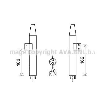 Filtre déshydratant, climatisation AVA QUALITY COOLING KAD165