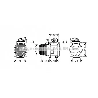 Compresseur, climatisation AVA QUALITY COOLING OEM 977013E801
