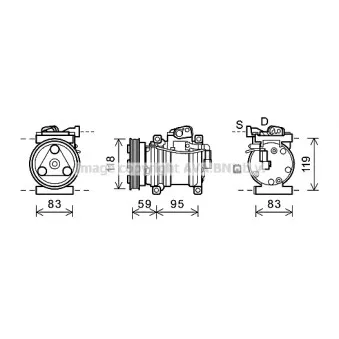 Compresseur, climatisation AVA QUALITY COOLING OEM 977011Y000