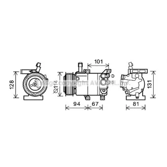 Compresseur, climatisation AVA QUALITY COOLING KAK223