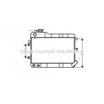 Radiateur, refroidissement du moteur AVA QUALITY COOLING LA2011