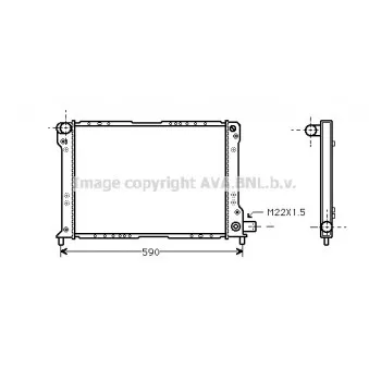 AVA QUALITY COOLING LC2012 - Radiateur, refroidissement du moteur