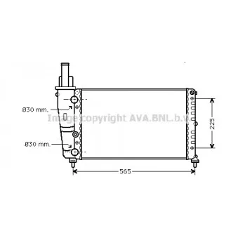 Radiateur, refroidissement du moteur AVA QUALITY COOLING LC2065