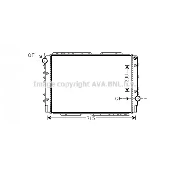 Radiateur, refroidissement du moteur AVA QUALITY COOLING LC2091