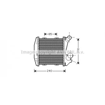 Intercooler, échangeur AVA QUALITY COOLING OEM 0002490V005000000