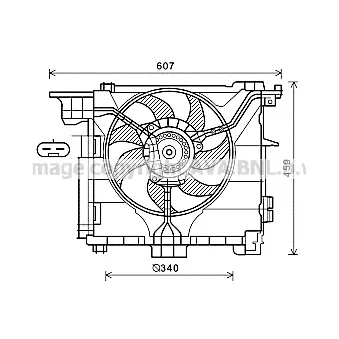 Ventilateur, refroidissement du moteur AVA QUALITY COOLING OEM V30-01-1632