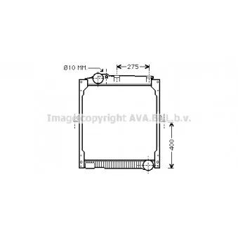 Radiateur, refroidissement du moteur AVA QUALITY COOLING OEM A6505011201