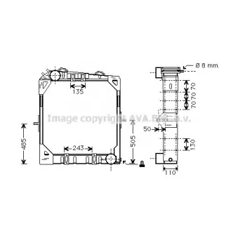AVA QUALITY COOLING ME2170 - Radiateur, refroidissement du moteur