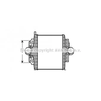 Intercooler, échangeur AVA QUALITY COOLING ME4219 pour MERCEDES-BENZ AXOR 2535 LS - 354cv