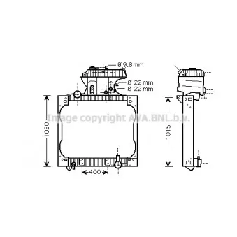 Radiateur, refroidissement du moteur AVA QUALITY COOLING OEM 81061016512