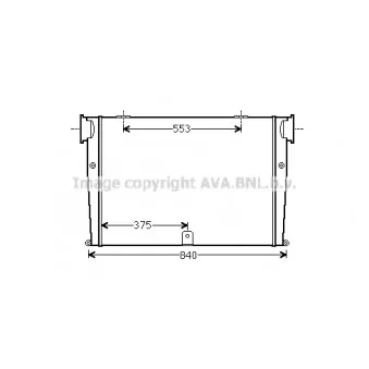 Intercooler, échangeur AVA QUALITY COOLING MN4059