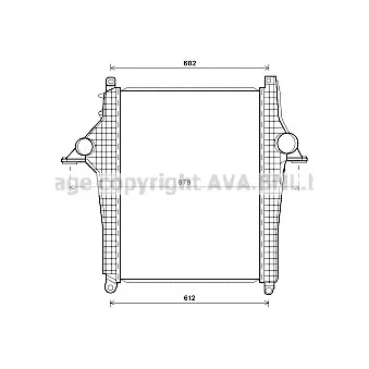 Intercooler, échangeur AVA QUALITY COOLING MN4075 pour MAN TGL 8,250 - 250cv