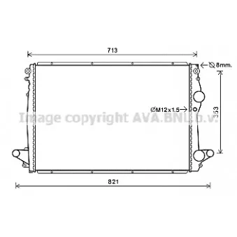 Radiateur, refroidissement du moteur AVA QUALITY COOLING MR2003