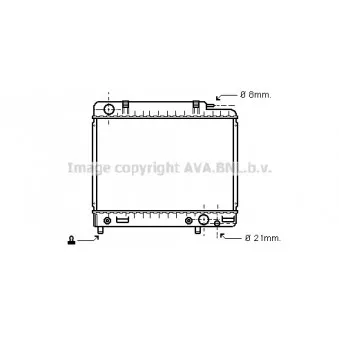 Radiateur, refroidissement du moteur AVA QUALITY COOLING MS2041