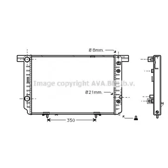 Radiateur, refroidissement du moteur AVA QUALITY COOLING MS2237