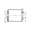 Radiateur, refroidissement du moteur AVA QUALITY COOLING [MS2319]