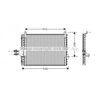 Condenseur, climatisation AVA QUALITY COOLING MS5206
