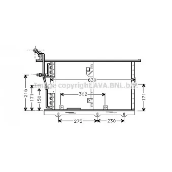 AVA QUALITY COOLING MS5244 - Condenseur, climatisation