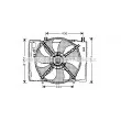 Ventilateur, refroidissement du moteur AVA QUALITY COOLING [MS7504]