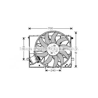 Ventilateur, refroidissement du moteur AVA QUALITY COOLING OEM 2205000193