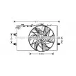 Ventilateur, refroidissement du moteur AVA QUALITY COOLING [MS7509]