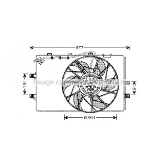 Ventilateur, refroidissement du moteur AVA QUALITY COOLING MS7509