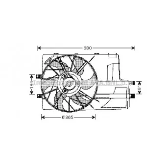 Ventilateur, refroidissement du moteur AVA QUALITY COOLING OEM V30-01-0010