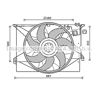 Ventilateur, refroidissement du moteur AVA QUALITY COOLING MS7670