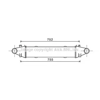 AVA QUALITY COOLING MSA4525 - Intercooler, échangeur