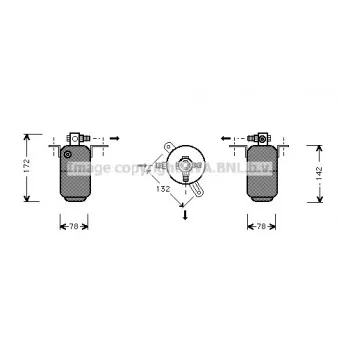 Filtre déshydratant, climatisation AVA QUALITY COOLING OEM A2108300483