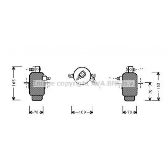 Filtre déshydratant, climatisation AVA QUALITY COOLING MSD006