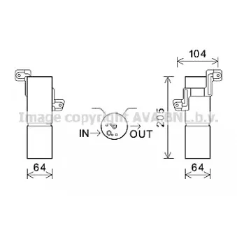 AVA QUALITY COOLING MSD597 - Filtre déshydratant, climatisation