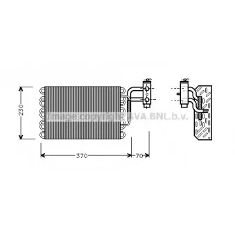 Evaporateur climatisation AVA QUALITY COOLING OEM TSP0525075
