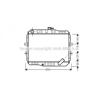 Radiateur, refroidissement du moteur AVA QUALITY COOLING MT2061