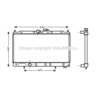 Radiateur, refroidissement du moteur AVA QUALITY COOLING MT2122