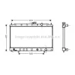 Radiateur, refroidissement du moteur AVA QUALITY COOLING [MT2133]