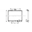Radiateur, refroidissement du moteur AVA QUALITY COOLING [MT2162]