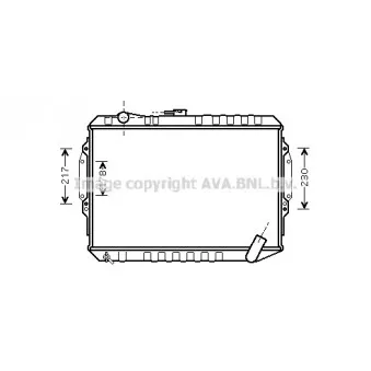 Radiateur, refroidissement du moteur AVA QUALITY COOLING MT2164